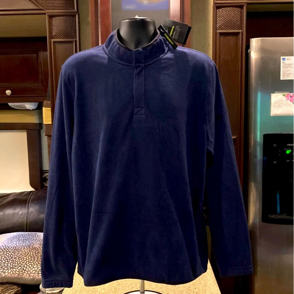 NWT Men’s Nike Fleece Pullover Size Large In Dark Navy